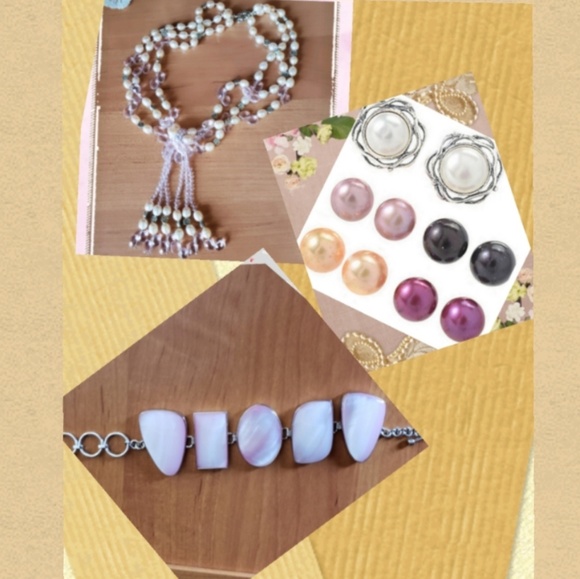 Sterling silver pink mother of pearl bracelet - Picture 8 of 8